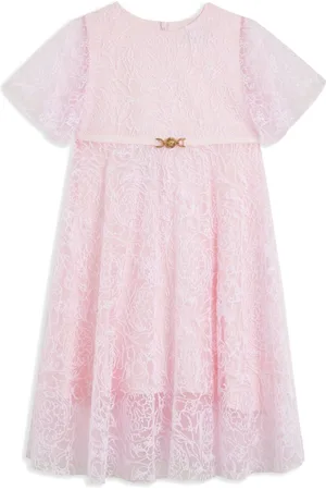 VERSACE Barocco flocked tulle dress
