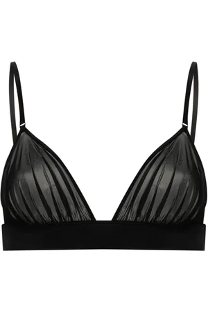 MAISON CLOSE Semi-sheer draped bra