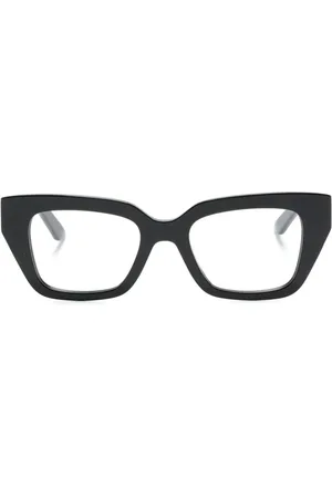 Alexander McQueen Logo-engraved square-frame glasses