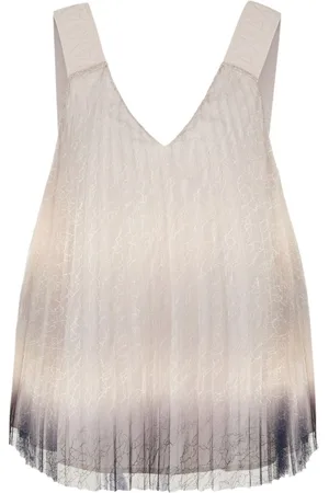 Armani Exchange Gradient lace pleated blouse