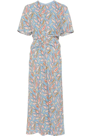 SALONI Isa ruffled midi dress