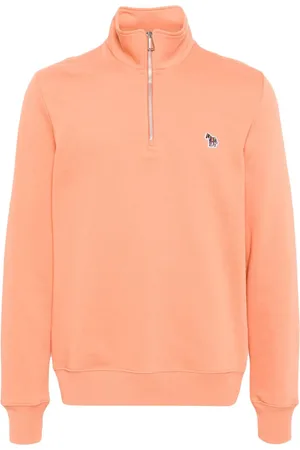 Paul Smith Zebra-patch half-zip cotton sweatshirt