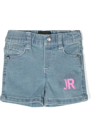 John Richmond Logo-print denim shorts