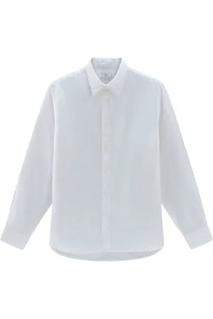 Woolrich Point-collar linen shirt
