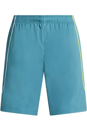 Lacoste Contrast-piping taffeta shorts