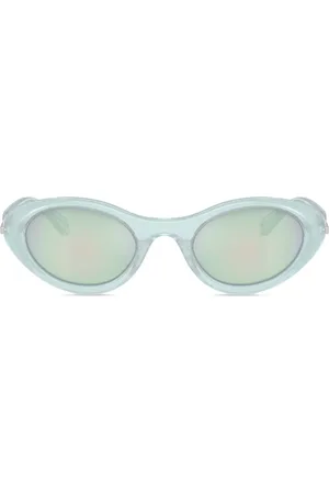 Diesel Logo-plaque oval-frame sunglasses