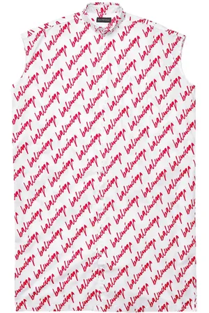 Balenciaga Logo-print shirt dress
