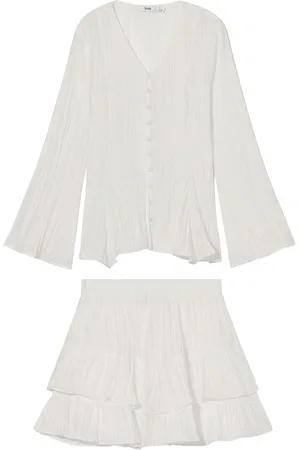 B+AB Pleated tiered miniskirt set
