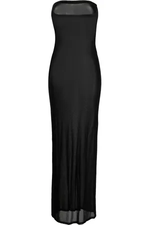 Saint Laurent Semi-sheer strapless dress