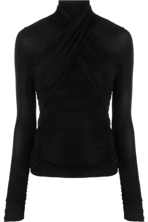 Saint Laurent Semi-sheer roll-neck T-shirt
