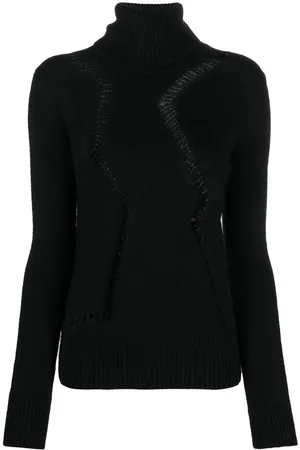 Saint Laurent Cut-out roll-neck jumper