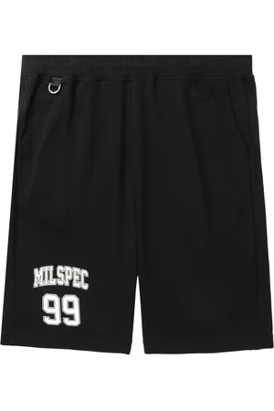 Izzue Slogan-print cotton track shorts