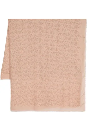 Saint Laurent Logo-jacquard scarf