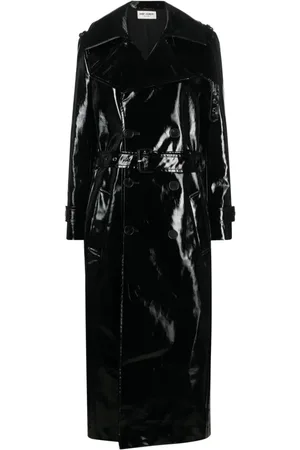 Saint Laurent Patent double-breasted coat