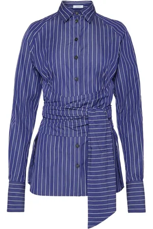 Salvatore Ferragamo Sash-detail striped shirt