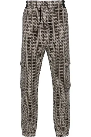 Balmain Monogram-print cargo track pants