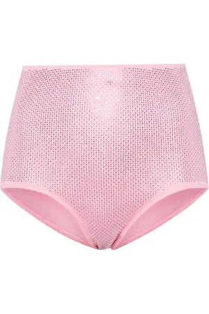 Patrizia Pepe Rhinestone-embellished high-waisted briefs