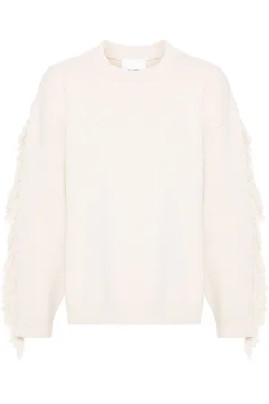 Nanushka Fringed crew-neck jumper