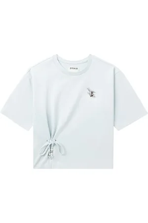 Musium Div. Lace-up cotton T-shirt