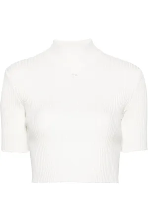 Courrèges Mock-neck ribbed top