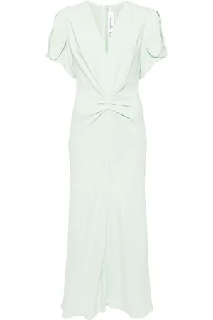 Victoria Beckham Ruched-detail midi dress