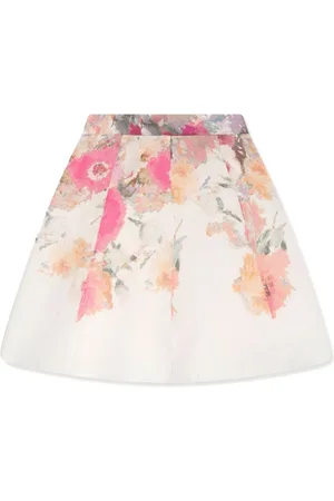 Marchesa Notte Floral-print A-line skirt
