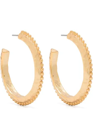 Patrizia Pepe Hammered-finish hoop earrings