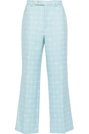 Casablanca Logo-windowpane straight trousers
