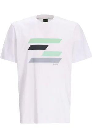 HUGO BOSS Stripe-print cotton T-shirt