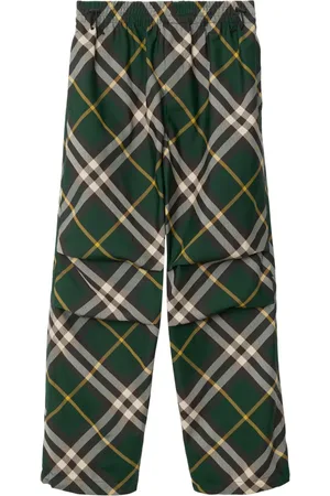 Burberry Wide-leg checked trousers