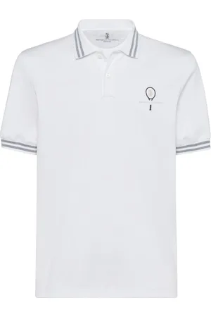 Brunello Cucinelli Logo-embroidered cotton polo shirt