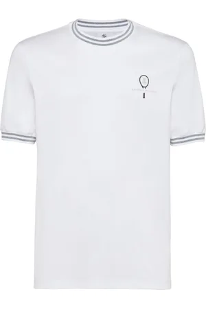 Brunello Cucinelli Logo-embroidered cotton T-shirt