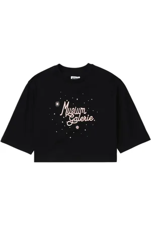 Musium Div. Logo-embroidered cropped T-shirt