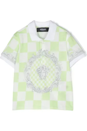 VERSACE Medusa Contrasto print polo shirt