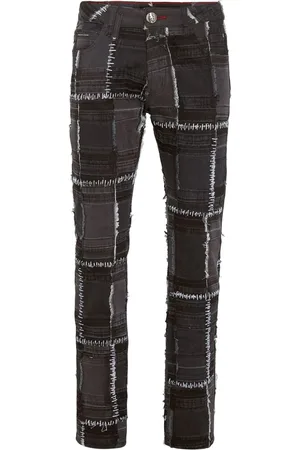 Philipp Plein Patchwork-design straight-leg jeans