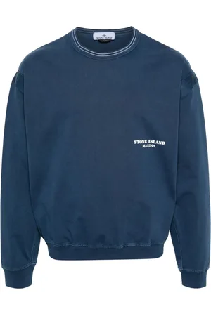 Stone Island Logo-print cotton sweatshirt