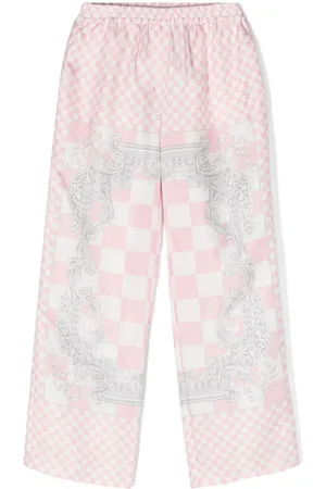 VERSACE Barocco-print silk trousers