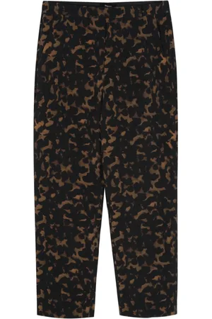 THEORY Tortoiseshell-print cropped trousers