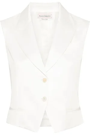 Styland tailored sleeveless waistcoat - White