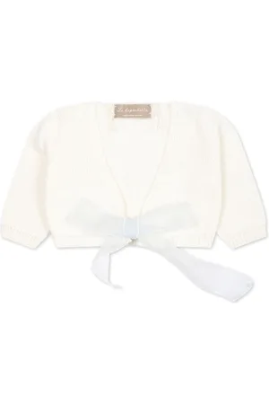 LA STUPENDERIA Bow-fastening cotton cardigan