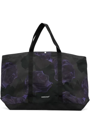 UNDERCOVER Rose-print taffeta tote bag
