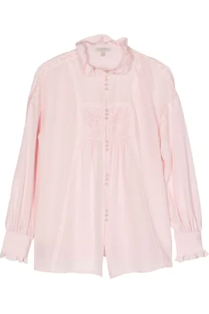 SHIATZY CHEN Sheer-lace silk blouse