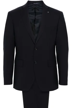 TAGLIATORE Brooch-detail wool-blend suit