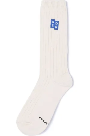Ader Error Logo-appliqué calf socks