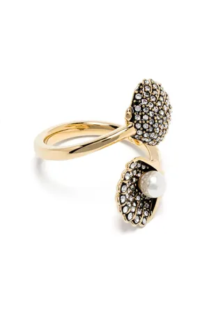 Swarovski Idyllia shell-motif ring