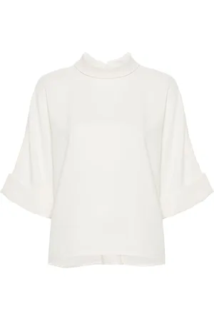 Mark Kenly Domino Tan Bailee crepe blouse