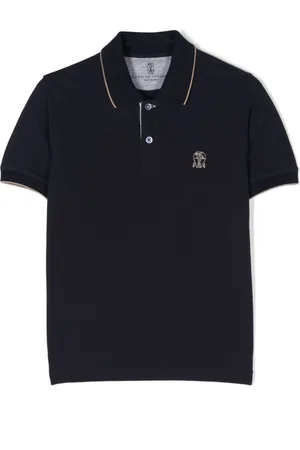 Brunello Cucinelli Embroidered-logo polo shirt