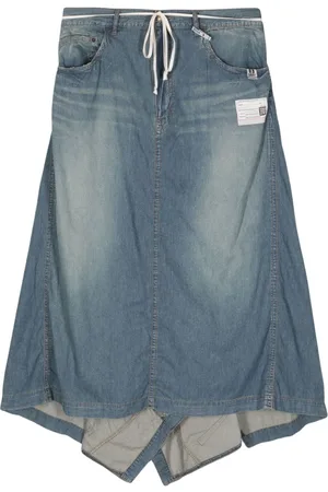 Maison Mihara Yasuhiro Draped denim skirt