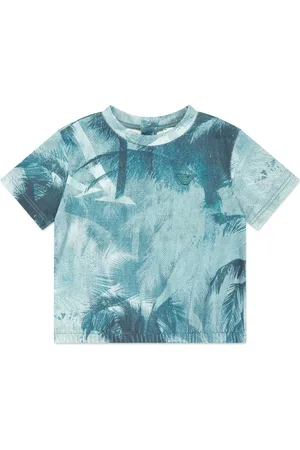 Emporio Armani Palm tree-print cotton T-shirt