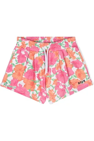 Msgm Floral-print track shorts